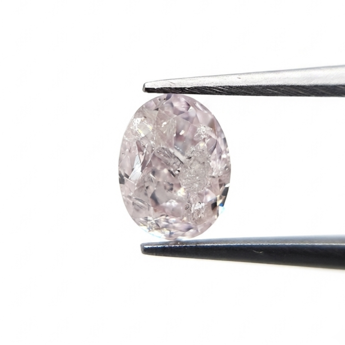 1.00 CT Oval Cut Fancy Light Pink Natural Diamond