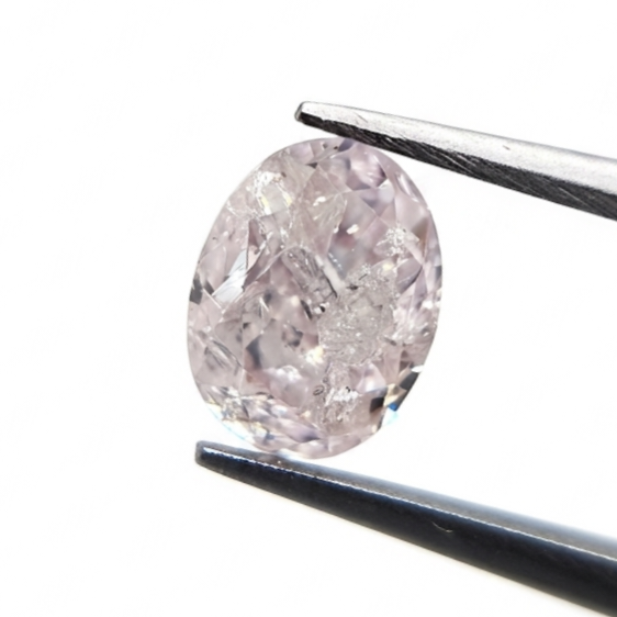 1.00 CT Oval Cut Fancy Light Pink Natural Diamond