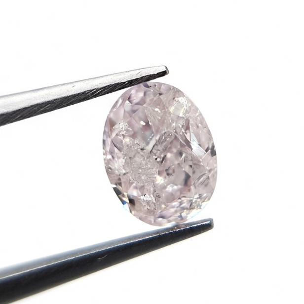 1.00 CT Oval Cut Fancy Light Pink Natural Diamond