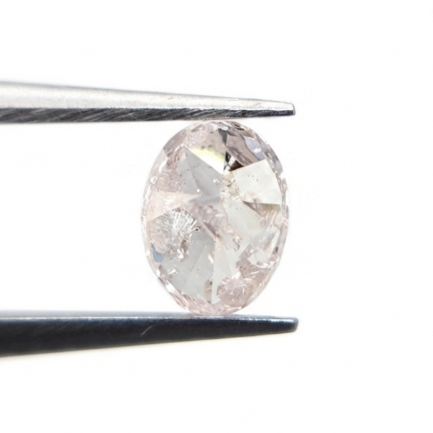 1.00 CT Oval Cut Fancy Light Pink Natural Diamond