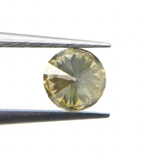 1.10 CT Round Brilliant Fancy Greenish Yellow Natural Diamond