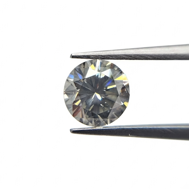 1.27 CT Round Brilliant Fancy Dark Grey Natural Diamond