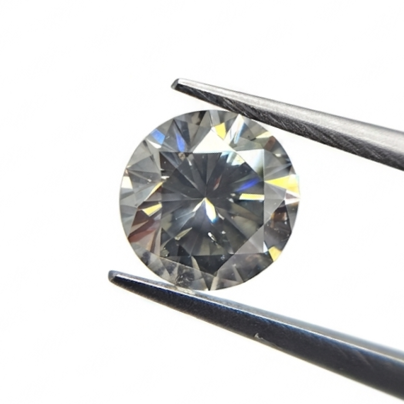 1.27 CT Round Brilliant Fancy Dark Grey Natural Diamond