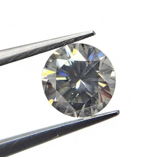 1.27 CT Round Brilliant Fancy Dark Grey Natural Diamond