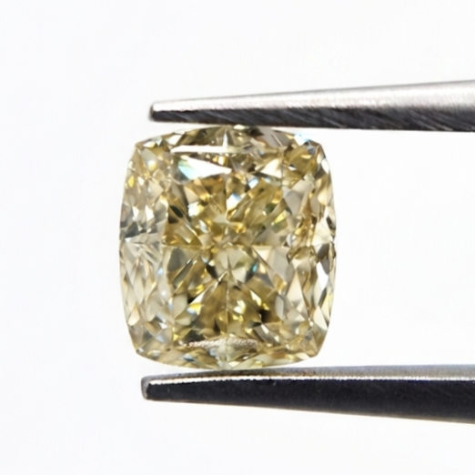 1.00 CT Cushion Cut Fancy Yellow Natural Diamond