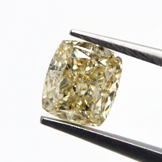 1.00 CT Cushion Cut Fancy Yellow Natural Diamond