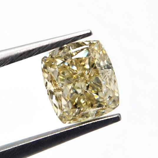 1.00 CT Cushion Cut Fancy Yellow Natural Diamond