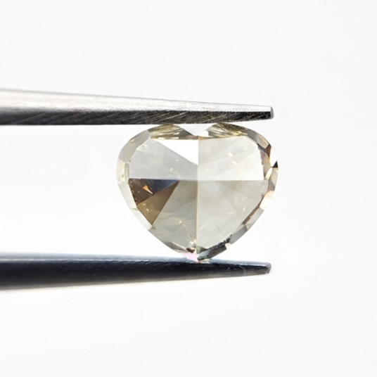 1.00 CT Heart Shape Fancy Yellowish Brown Natural Diamond