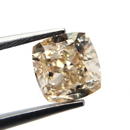 1.00 CT Cushion Cut Fancy Champagne Natural Diamond