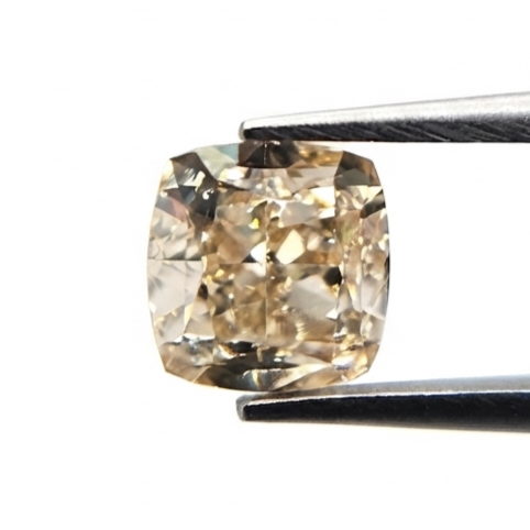 1.00 CT Cushion Cut Fancy Champagne Natural Diamond