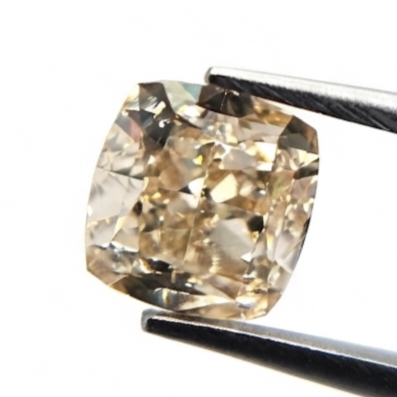 1.00 CT Cushion Cut Fancy Champagne Natural Diamond