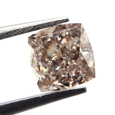 1.00 CT Cushion Cut Fancy Champagne Natural Diamond