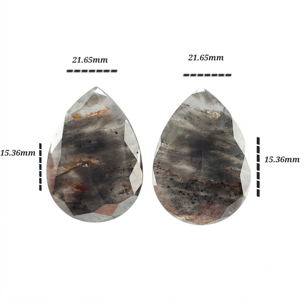 13.72 CTW Pear Shape Natural Icy Matching Pair Diamonds