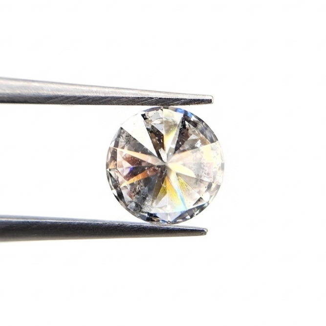 1.23 CT Round Brilliant Salt & Pepper Natural Diamond