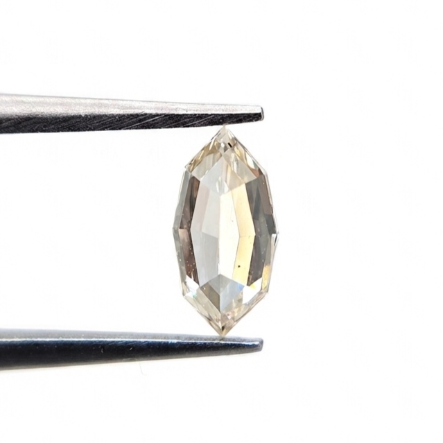 Natural Light Brown Step Cut Marquise Diamond, Rare 0.41 Ct Champagne Navette Loose Gemstone for Luxury Engagement Ring & Fine Jewelry