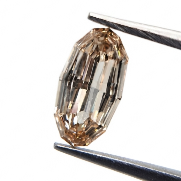 0.69 Ct Fancy Light Brown Oval Shape Loose Diamond for Custom Engagement Ring