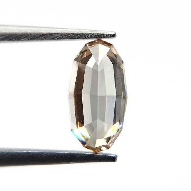 0.69 Ct Fancy Light Brown Oval Shape Loose Diamond for Custom Engagement Ring