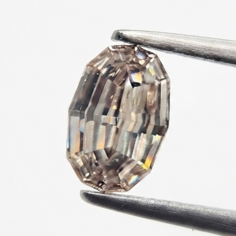 0.55 Ct Natural Light Brown Oval Shape Step Cut Loose Diamond for Fine Custom Jewelry