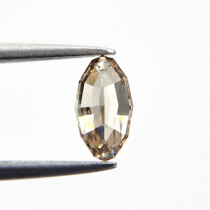 1.13 Ct Natural Fancy Brown Oval Diamond, VS Clarity Step Cut Cognac Loose Gemstone for Luxury Engagement Ring & Fine Jewelry Design