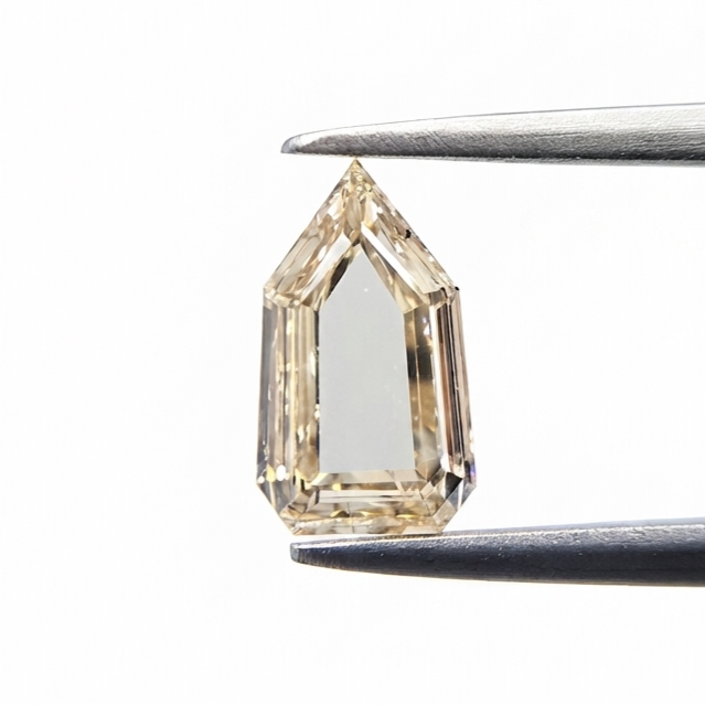 1.24 Carat Natural Champagne Bullet Shape Diamond | Unique Fancy Color Loose Diamond for Custom Fine Jewelry