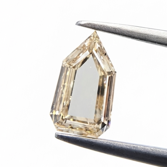 1.24 Carat Natural Champagne Bullet Shape Diamond | Unique Fancy Color Loose Diamond for Custom Fine Jewelry