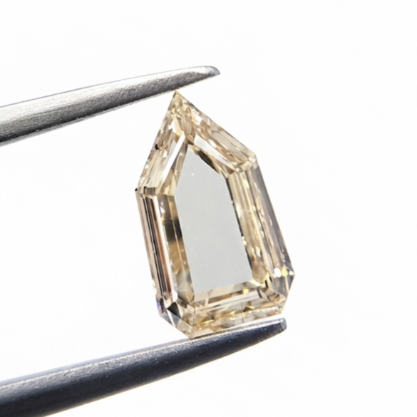1.24 Carat Natural Champagne Bullet Shape Diamond | Unique Fancy Color Loose Diamond for Custom Fine Jewelry