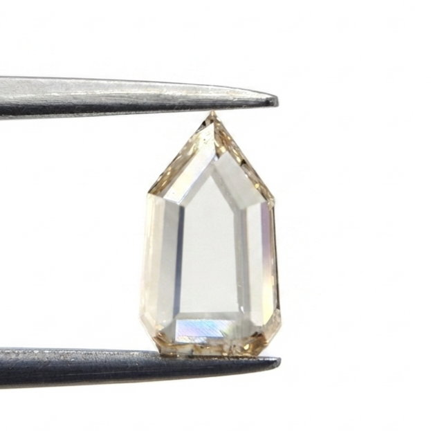 1.24 Carat Natural Champagne Bullet Shape Diamond | Unique Fancy Color Loose Diamond for Custom Fine Jewelry