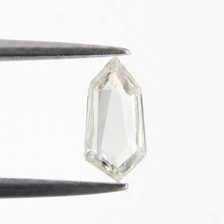 1.12 Carat Natural H-I Color Shield Shape Diamond | Unique Fancy Cut Loose Diamond for Custom Fine Jewelry