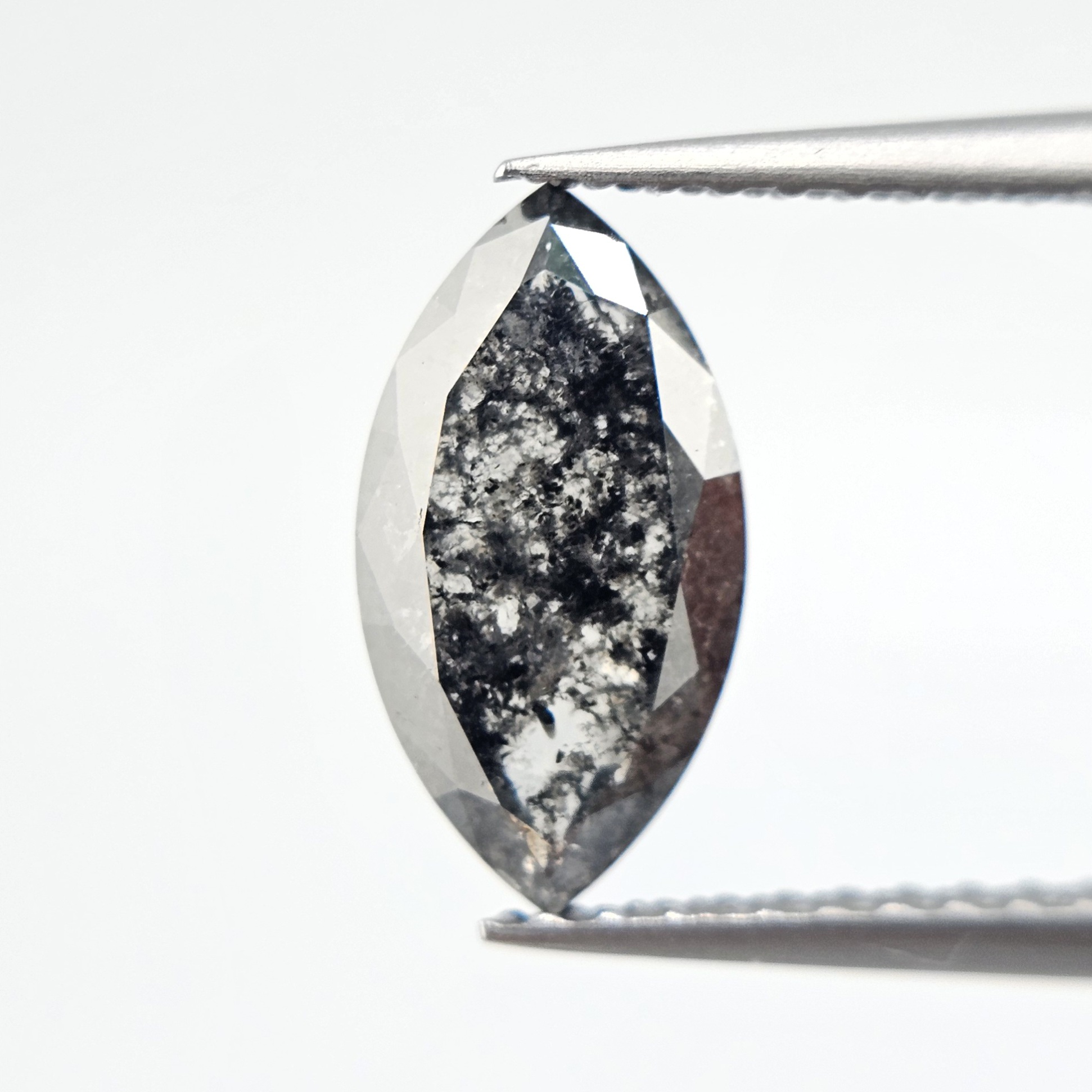 2.05 CT Striking Marquise Cut Natural Dark Salt and Pepper Loose Diamond