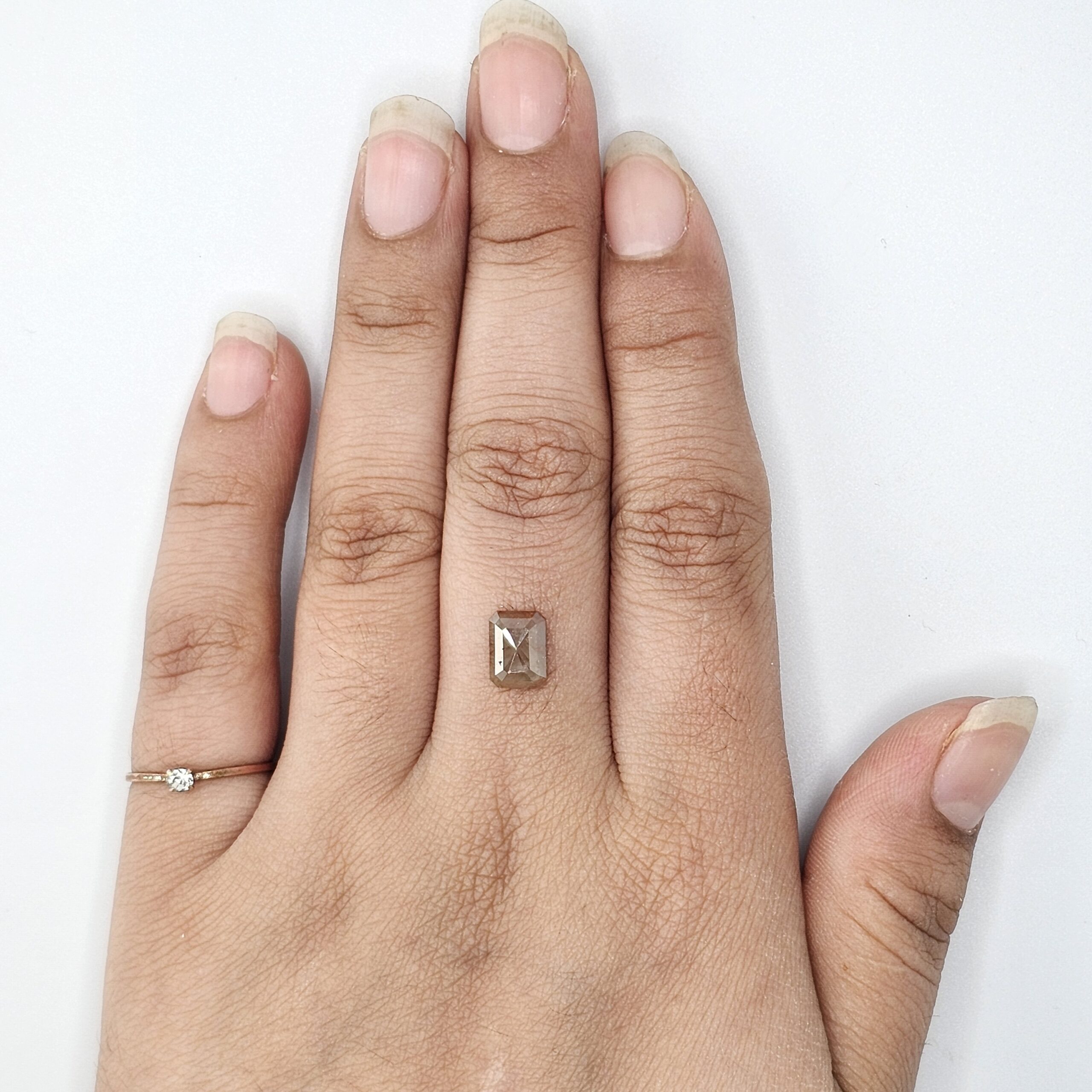 1.88 CT Emerald Cut Fancy Orange-Brown Natural Loose Diamond