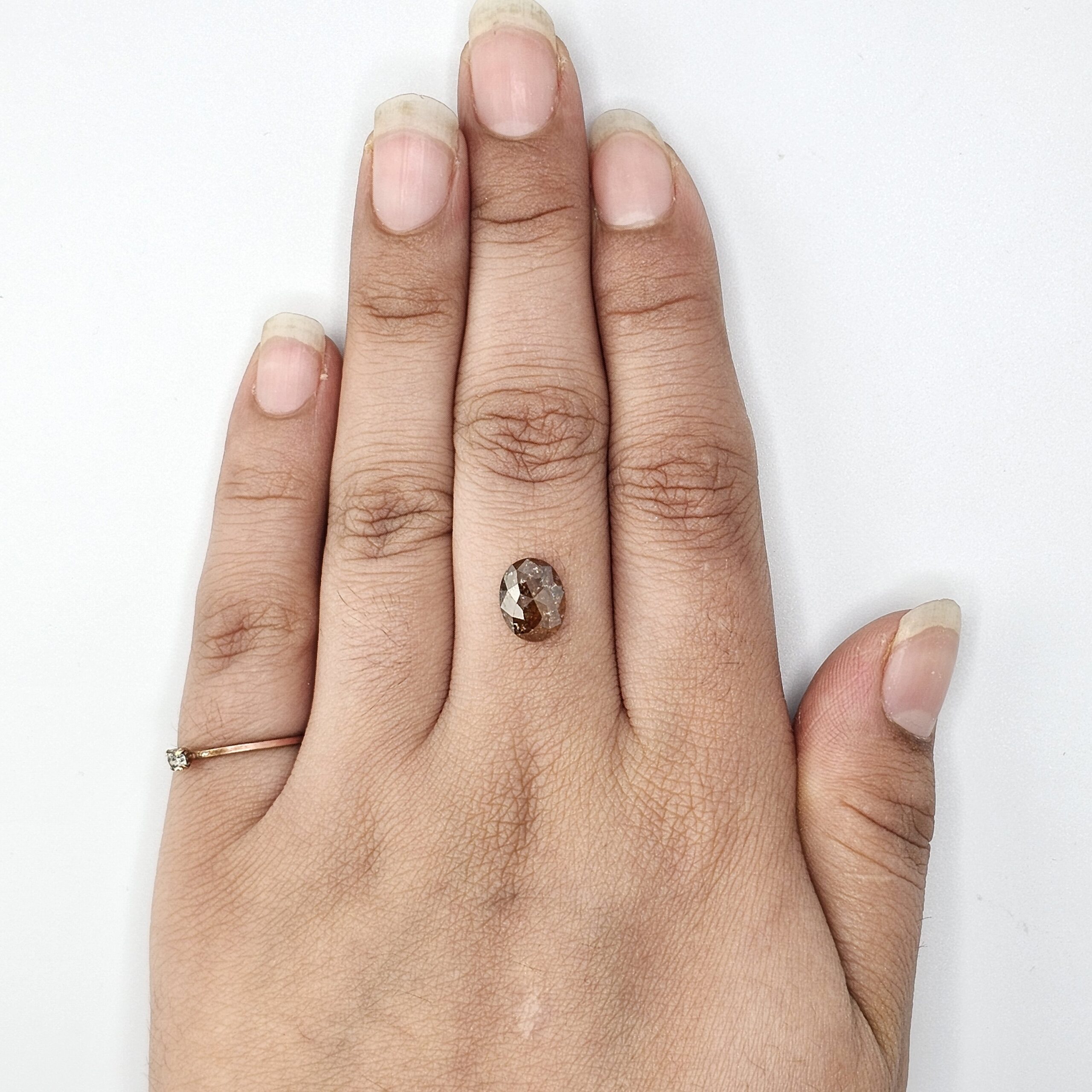 2.13 CT Oval Cut Fancy Cognac Brown Natural Diamond
