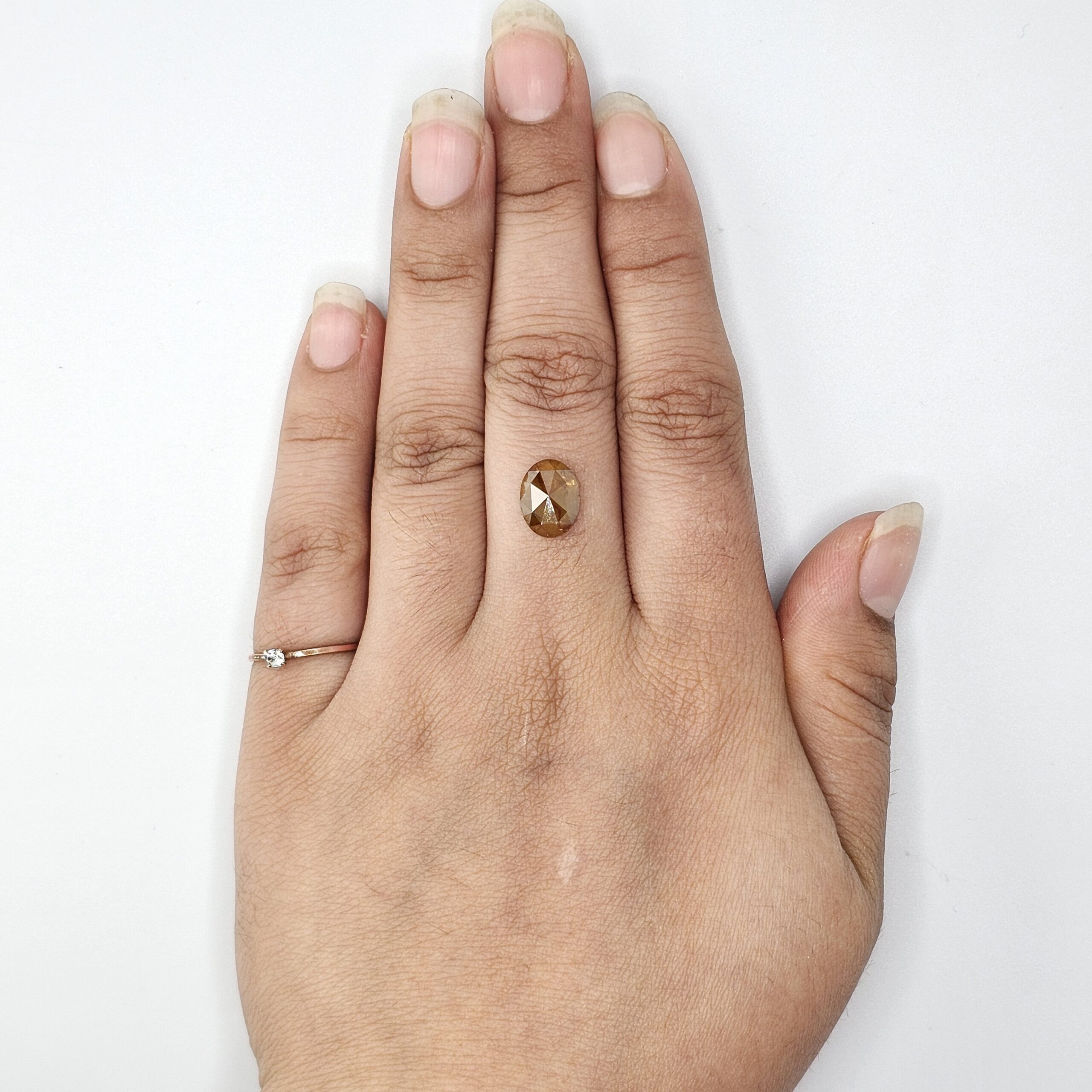 2.96 CT Oval Cut Fancy Orange-Brown Natural Diamond