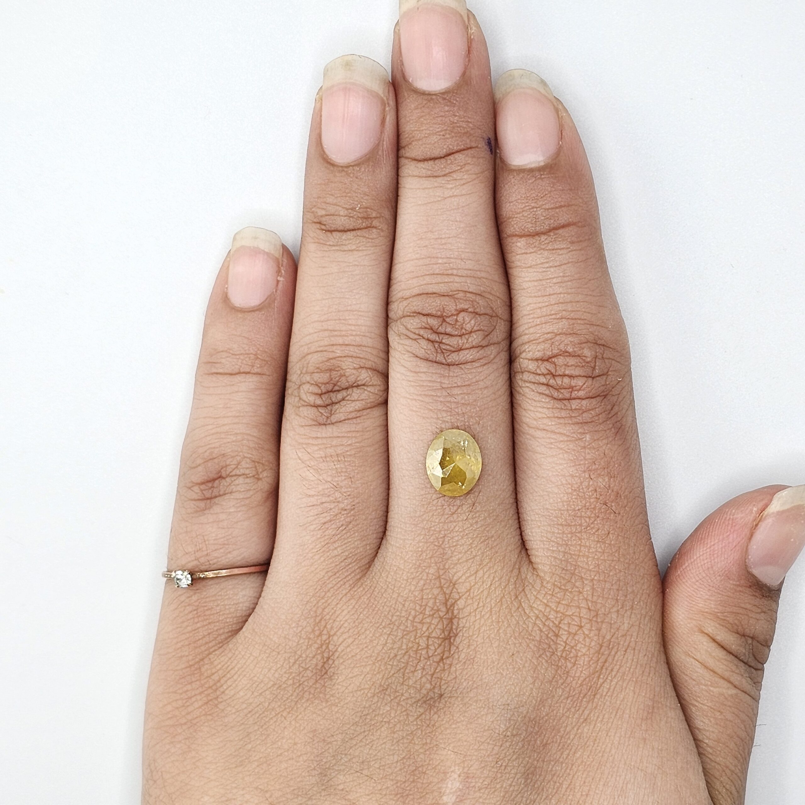 2.38 CT Oval Cut Fancy Intense Yellow Natural Diamond