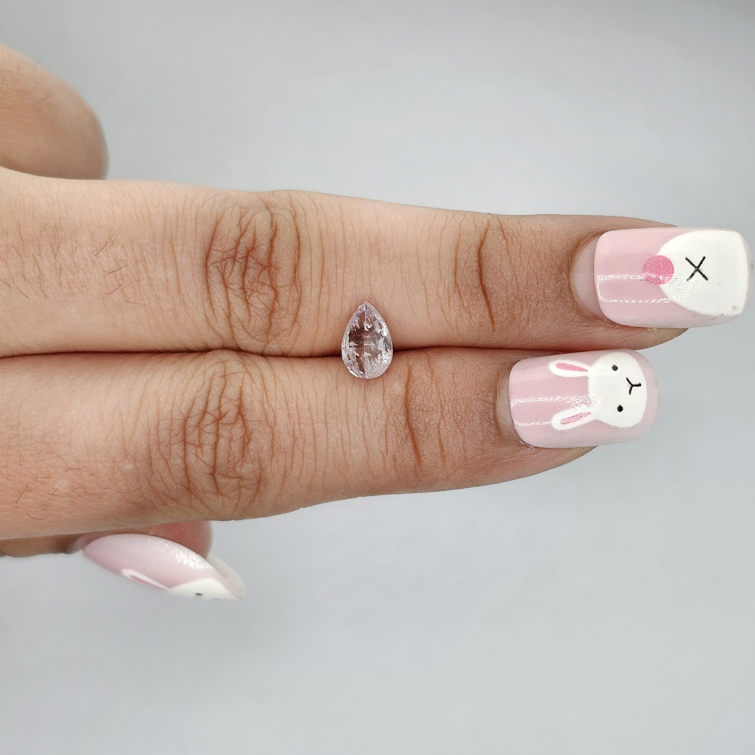 1.01 CT Pear Shape Fancy Light Pink Natural Diamond