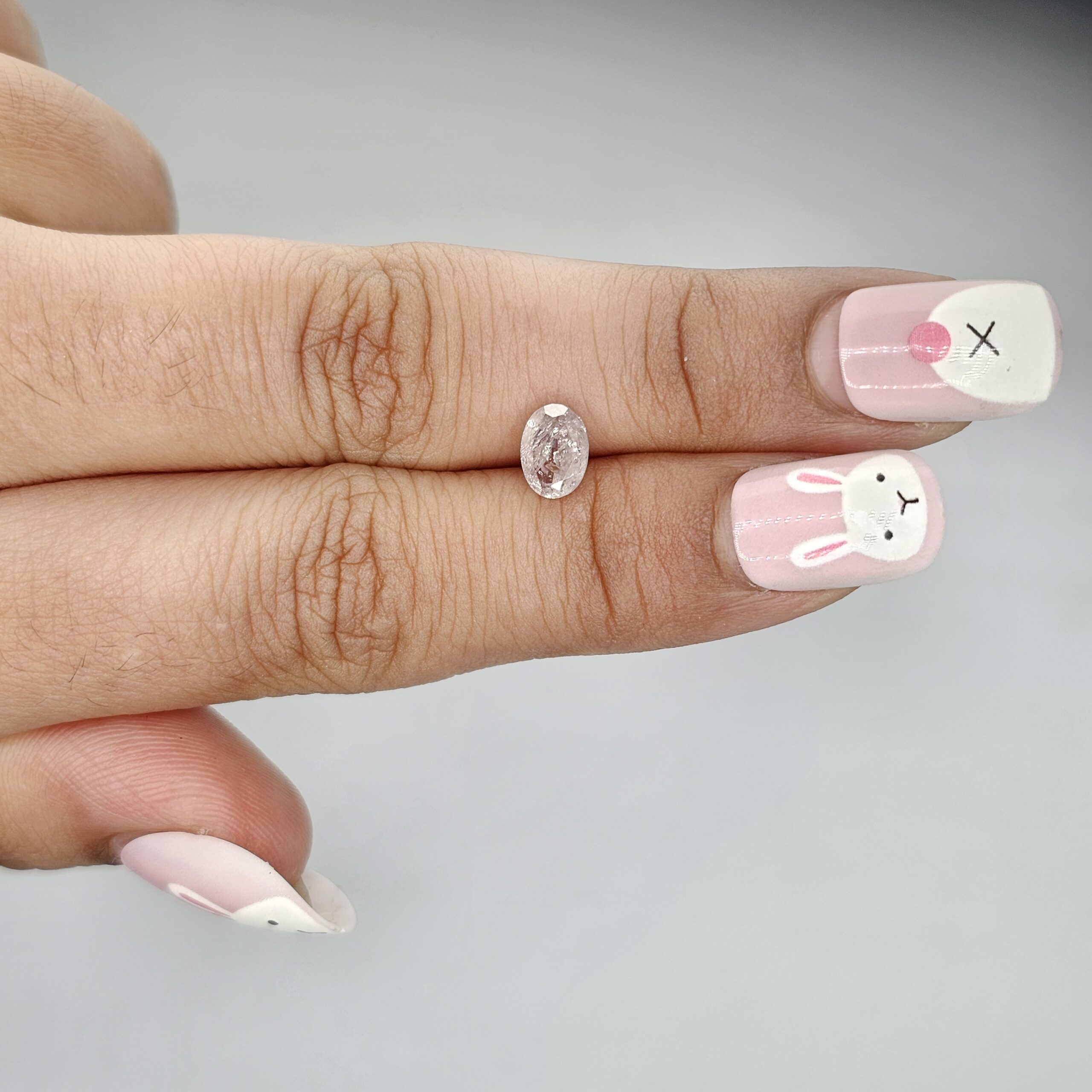 1.01 CT Oval Cut Fancy Light Pink Natural Diamond