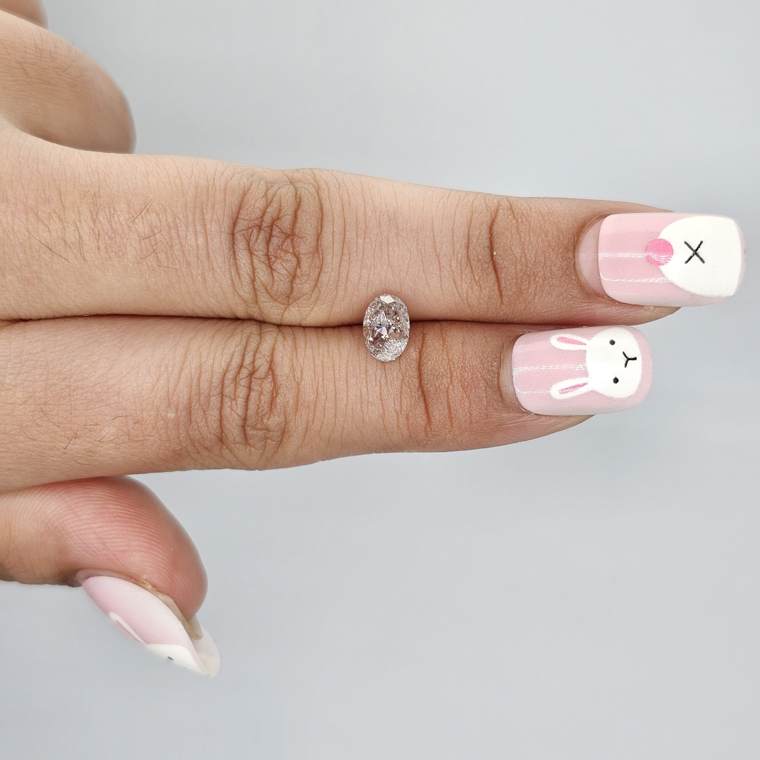 1.01 CT Oval Cut Fancy Light Pinkish Brown Natural Diamond