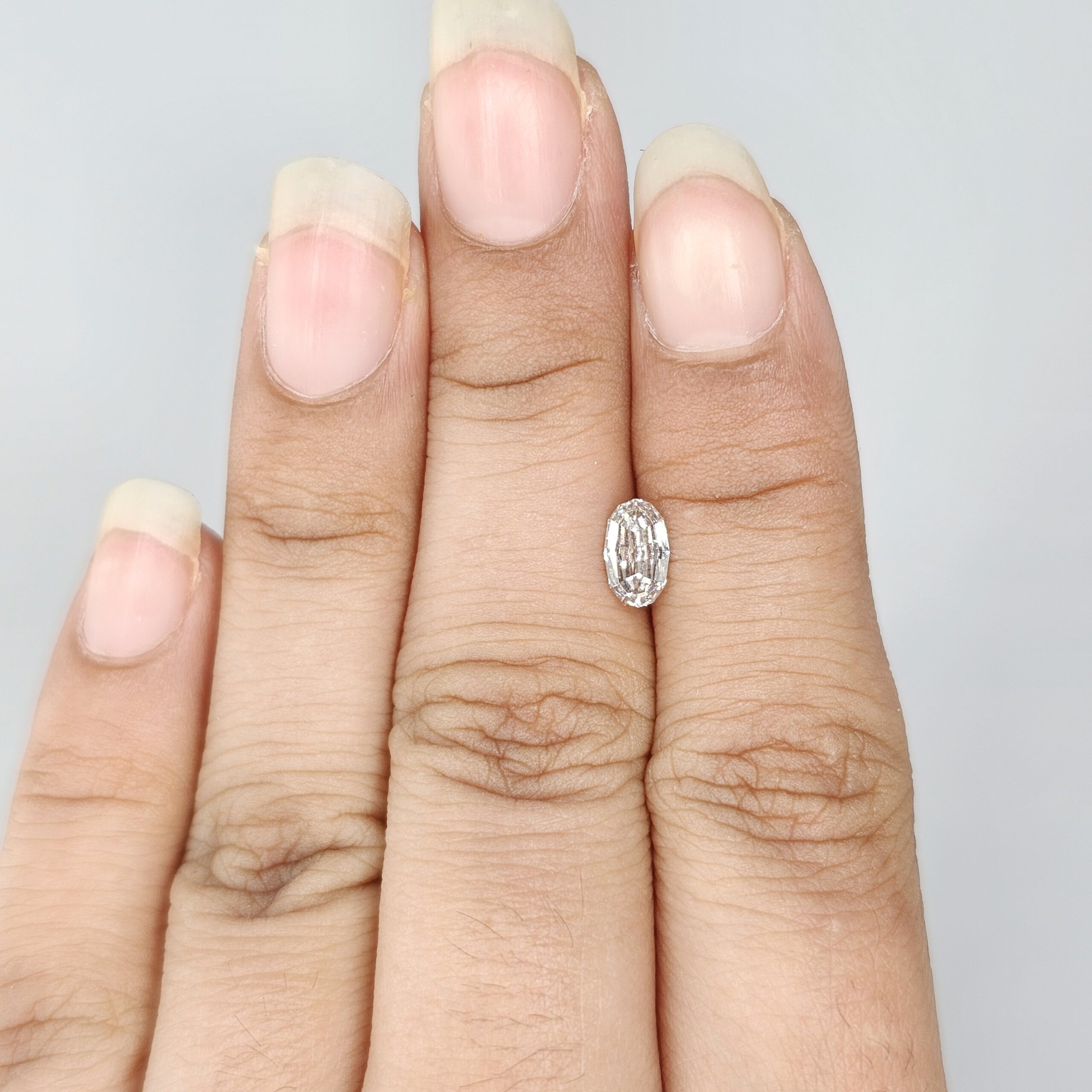 0.55 Ct Natural Light Brown Oval Shape Step Cut Loose Diamond for Fine Custom Jewelry