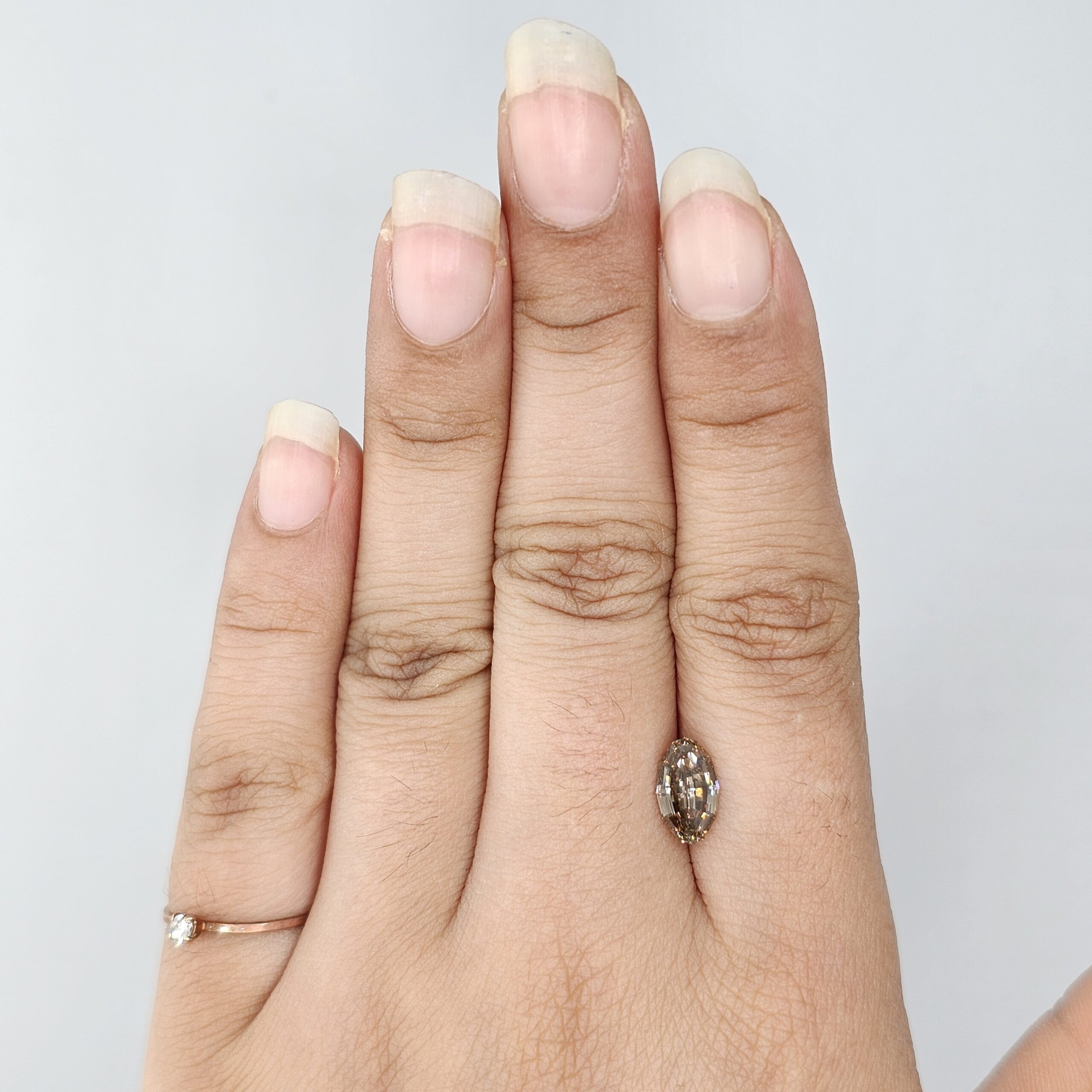 1.35 Ct Natural Fancy Brown Oval Diamond, VS Clarity Step Cut Cognac Loose Gemstone for Luxury Solitaire Ring & Fine Jewelry Design