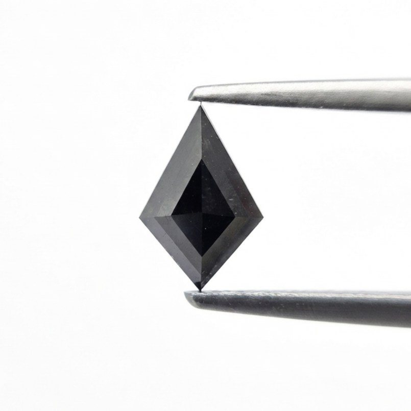 (TC379) 1.03 Ct Kite Shape Natural Black Diamond Loose Gemstone for Custom Jewelry