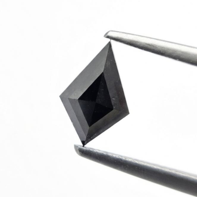 (TC379) 1.03 Ct Kite Shape Natural Black Diamond Loose Gemstone for Custom Jewelry