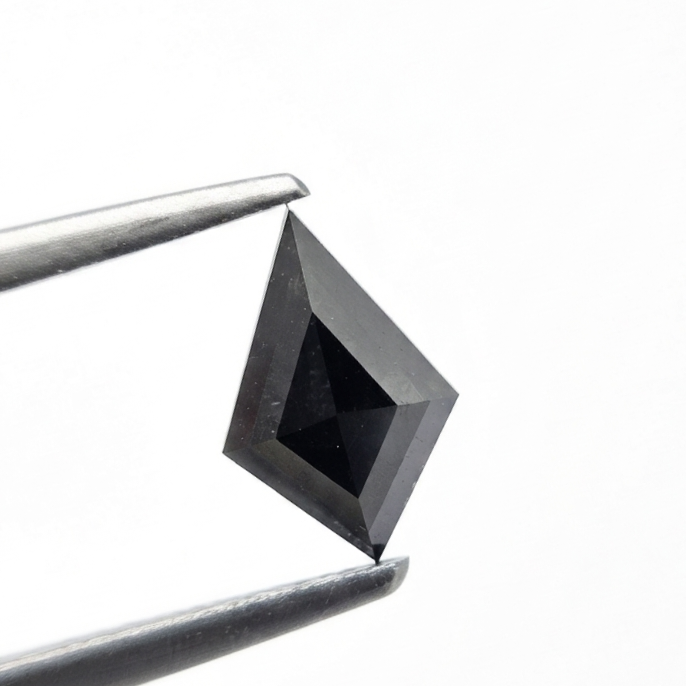 (TC379) 1.03 Ct Kite Shape Natural Black Diamond Loose Gemstone for Custom Jewelry