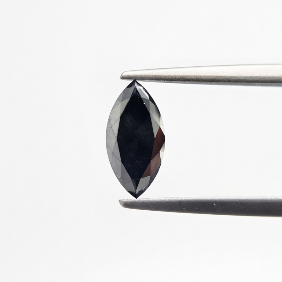 (TC384) 2.24 Ct Marquise Cut Natural Black Diamond Loose Gemstone for Custom Engagement Ring, Solitaire Pendant & Fine Jewelry