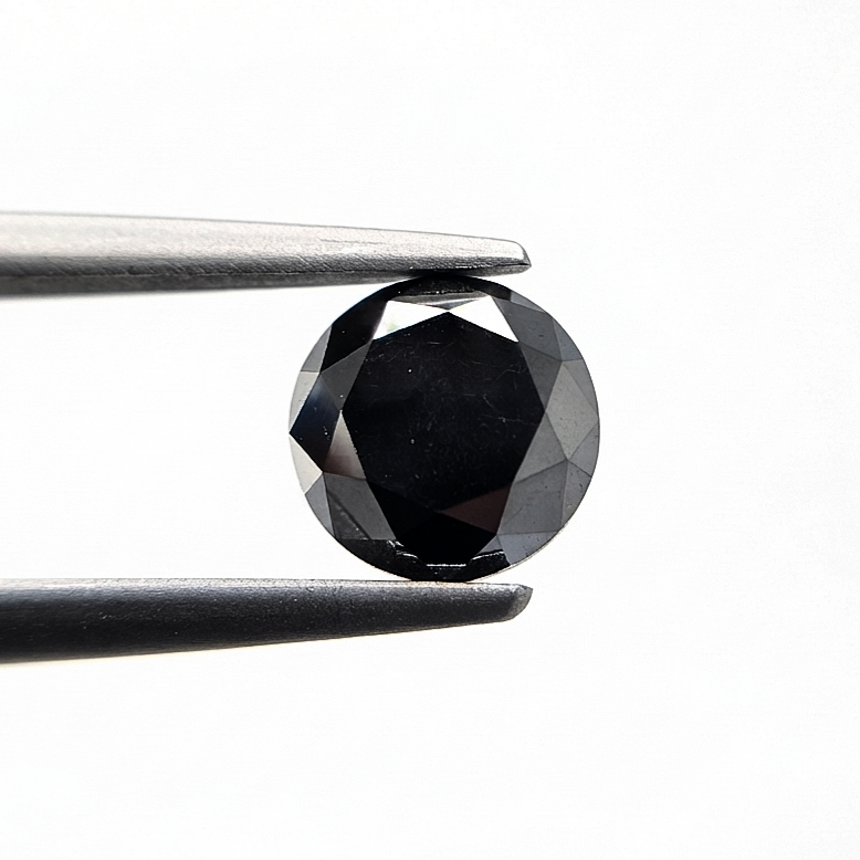 (TC393) 3.07 Ct Round Shape Rose Cut Natural Black Diamond Loose Gemstone for Custom Engagement Ring, Solitaire Pendant & Fine Jewelry