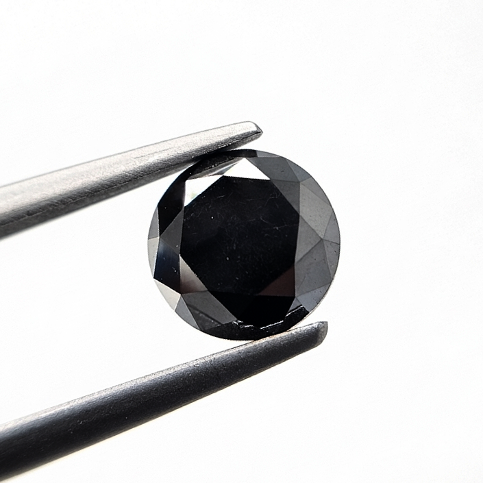 (TC393) 3.07 Ct Round Shape Rose Cut Natural Black Diamond Loose Gemstone for Custom Engagement Ring, Solitaire Pendant & Fine Jewelry