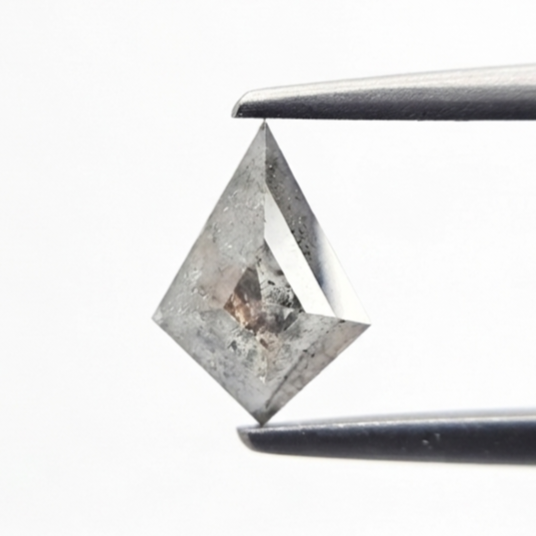 (TC403) 1.13 Ct Kite Shape Salt and Pepper Diamond Loose Gemstone for Custom Engagement Ring, Solitaire Pendant & Fine Jewelry