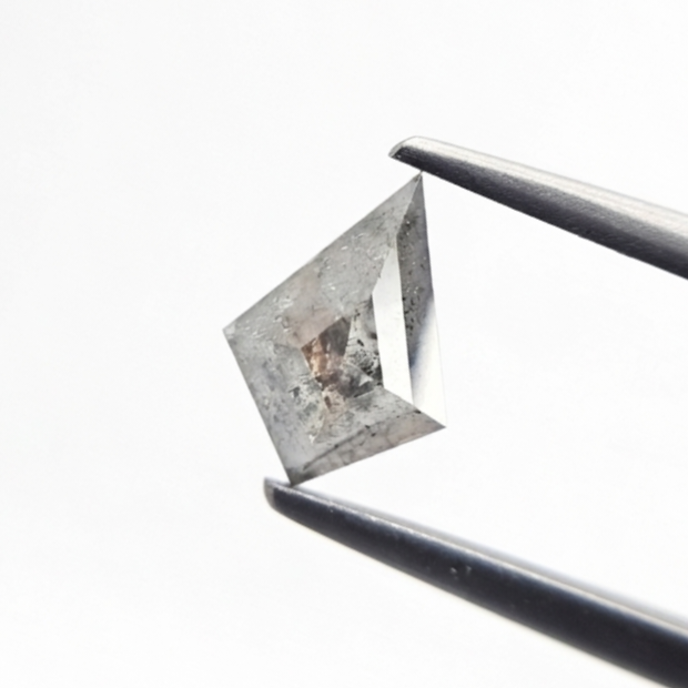 (TC403) 1.13 Ct Kite Shape Salt and Pepper Diamond Loose Gemstone for Custom Engagement Ring, Solitaire Pendant & Fine Jewelry