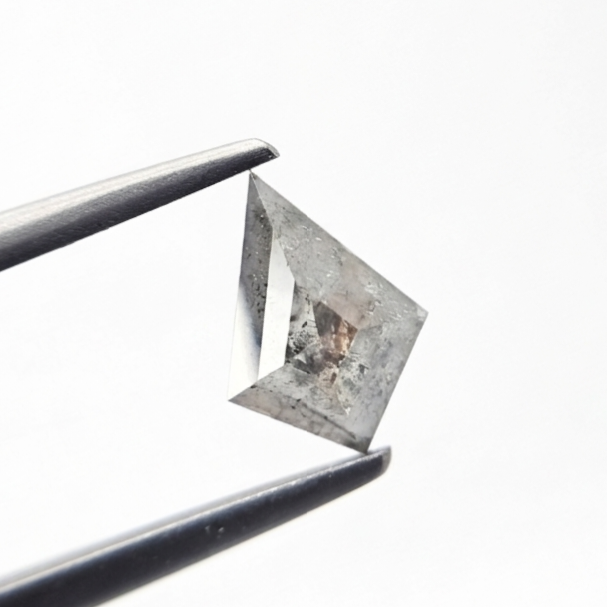 (TC403) 1.13 Ct Kite Shape Salt and Pepper Diamond Loose Gemstone for Custom Engagement Ring, Solitaire Pendant & Fine Jewelry