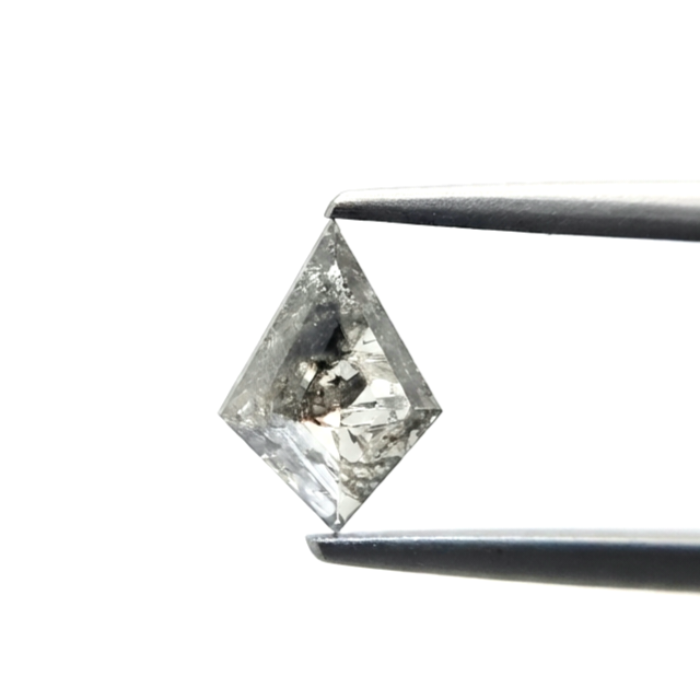 (TC404) 0.99 Ct Kite Shape Salt and Pepper Diamond Loose Gemstone for Custom Engagement Ring, Solitaire Pendant & Fine Jewelry