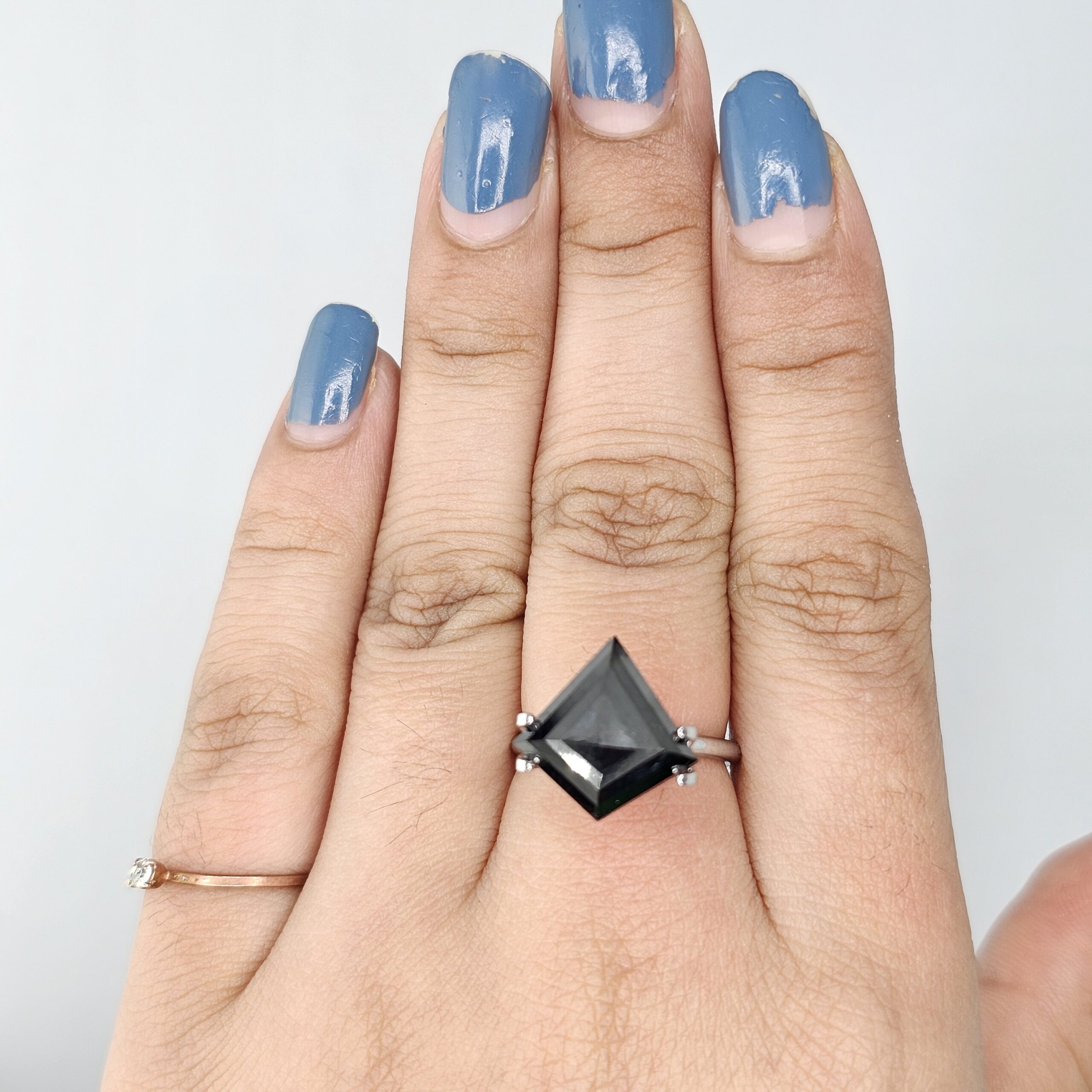 (TC383) 5.44 Ct Kite Shape Natural Black Diamond Loose Gemstone