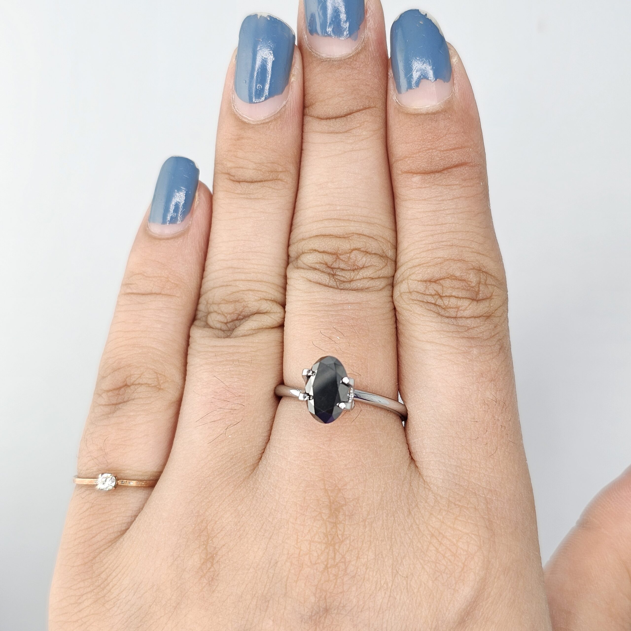 (TC389) 1.64 Ct Oval Shape Rose Cut Natural Black Diamond Loose Gemstone for Custom Engagement Ring, Solitaire Pendant & Fine Jewelry